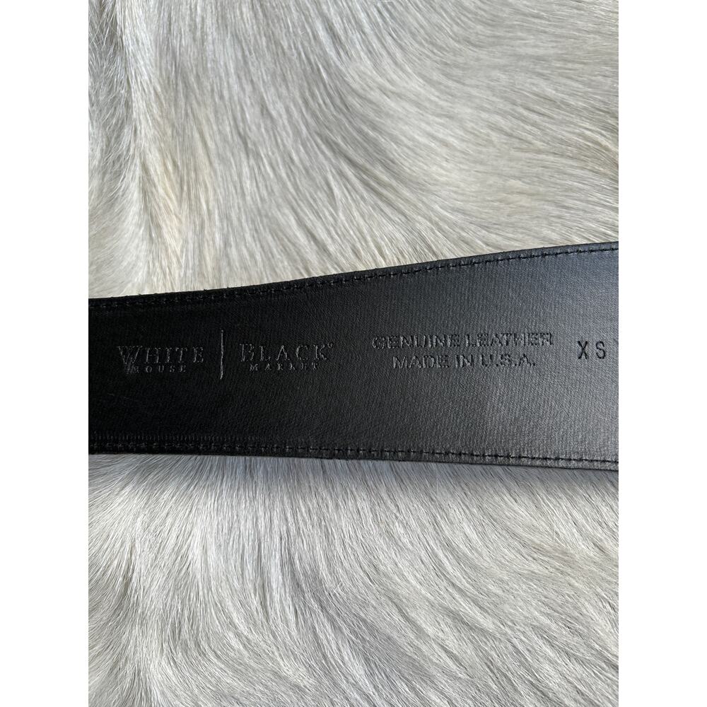 Vintage Black Broad Belt Leather  White House Black Market XS USA